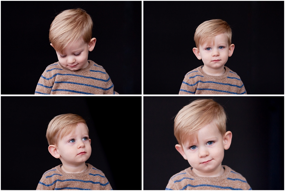 classic school portrait of boy collage of 4 photos