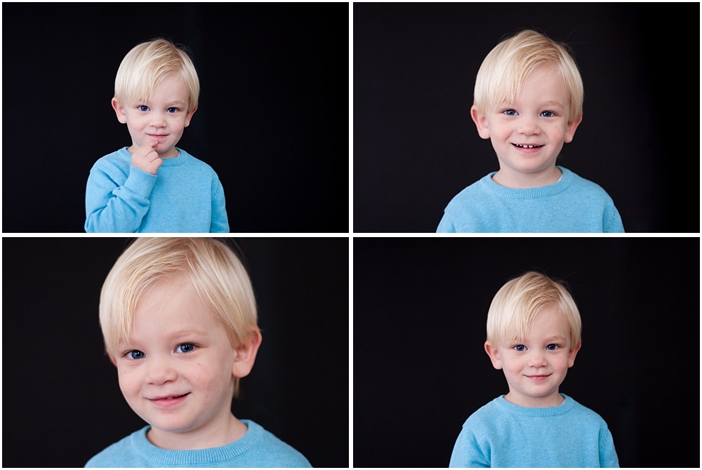 classic portrait of boy collage of 4 photos