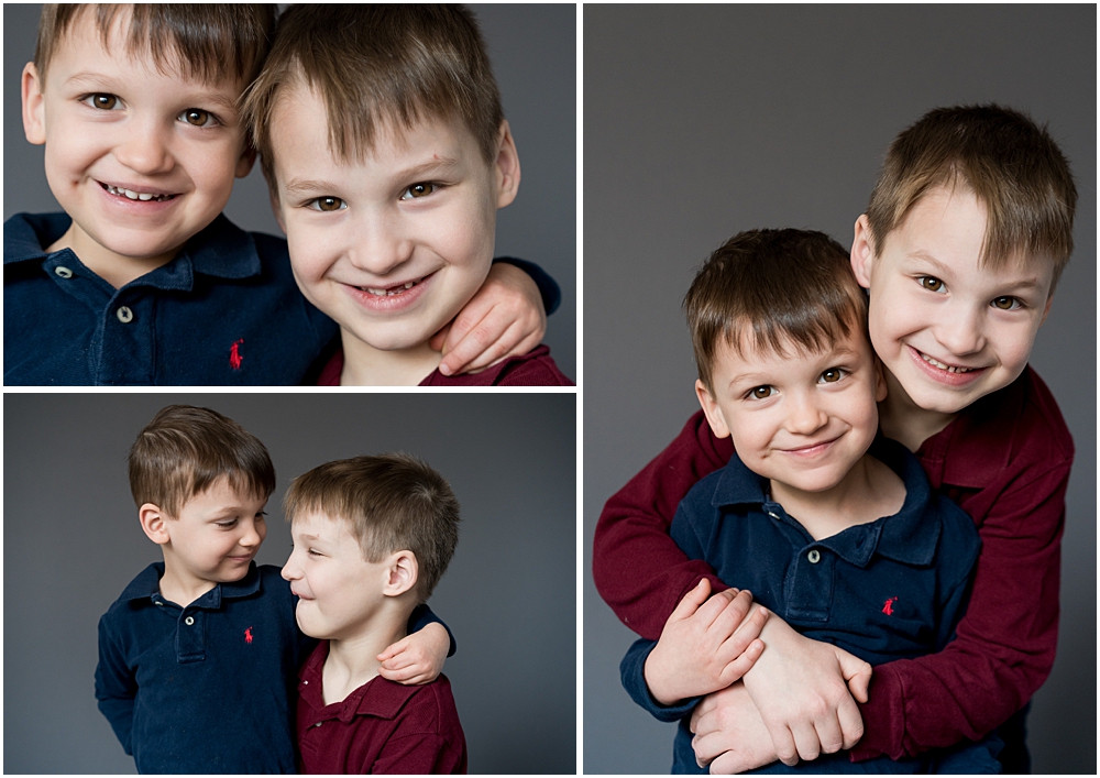 classic school portrait of brothers collage of 3 photos