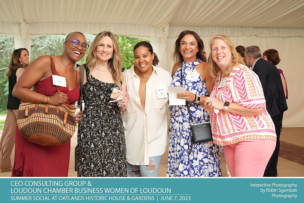 Group photo of women business leaders at a loudoun chamber event